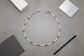necklace for women with pearl and beige color